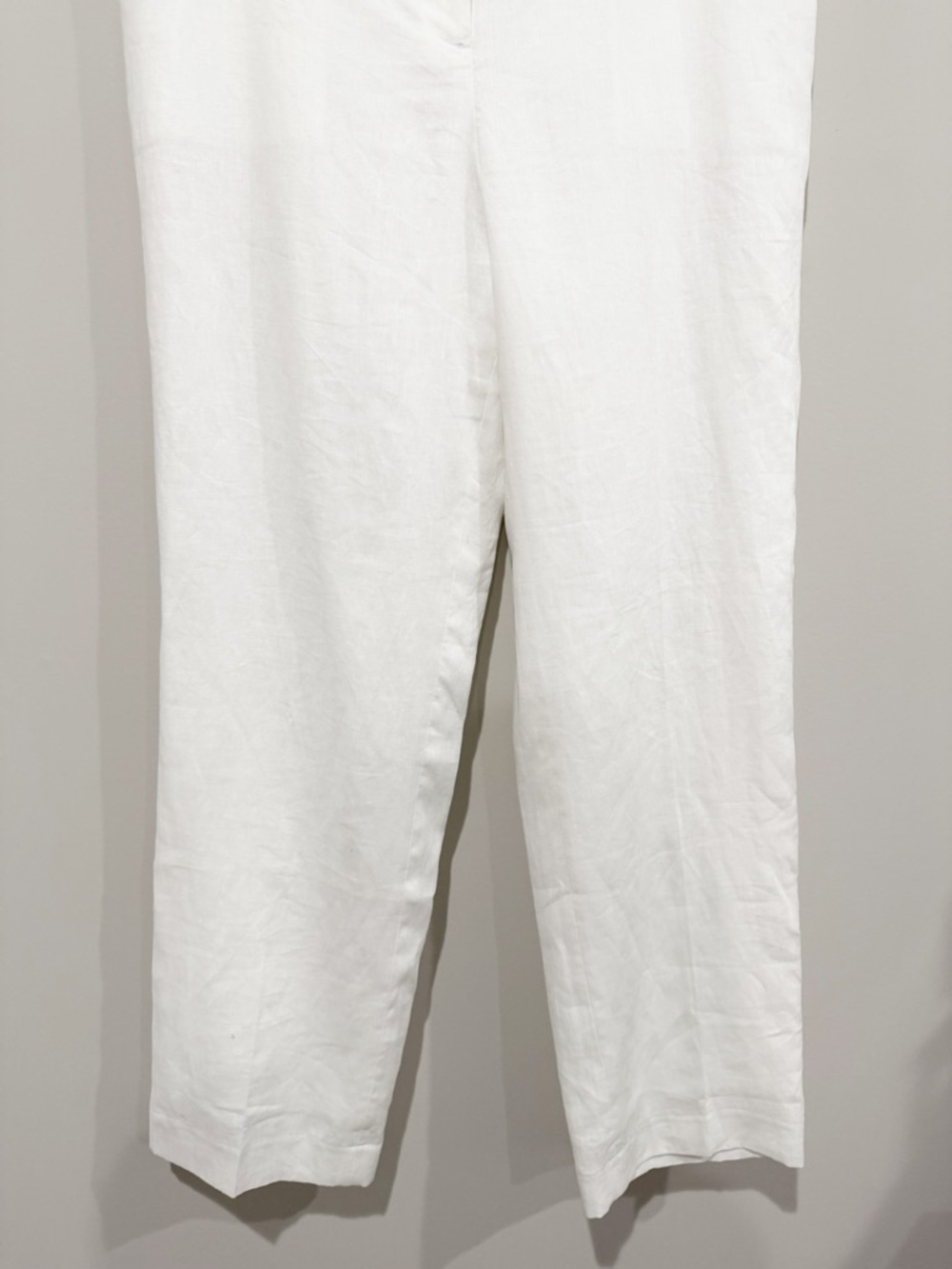 TALBOTS Southhampton Straight Leg Linen Pant White NEW Coastal Classic Size 8 - Picture 4 of 10